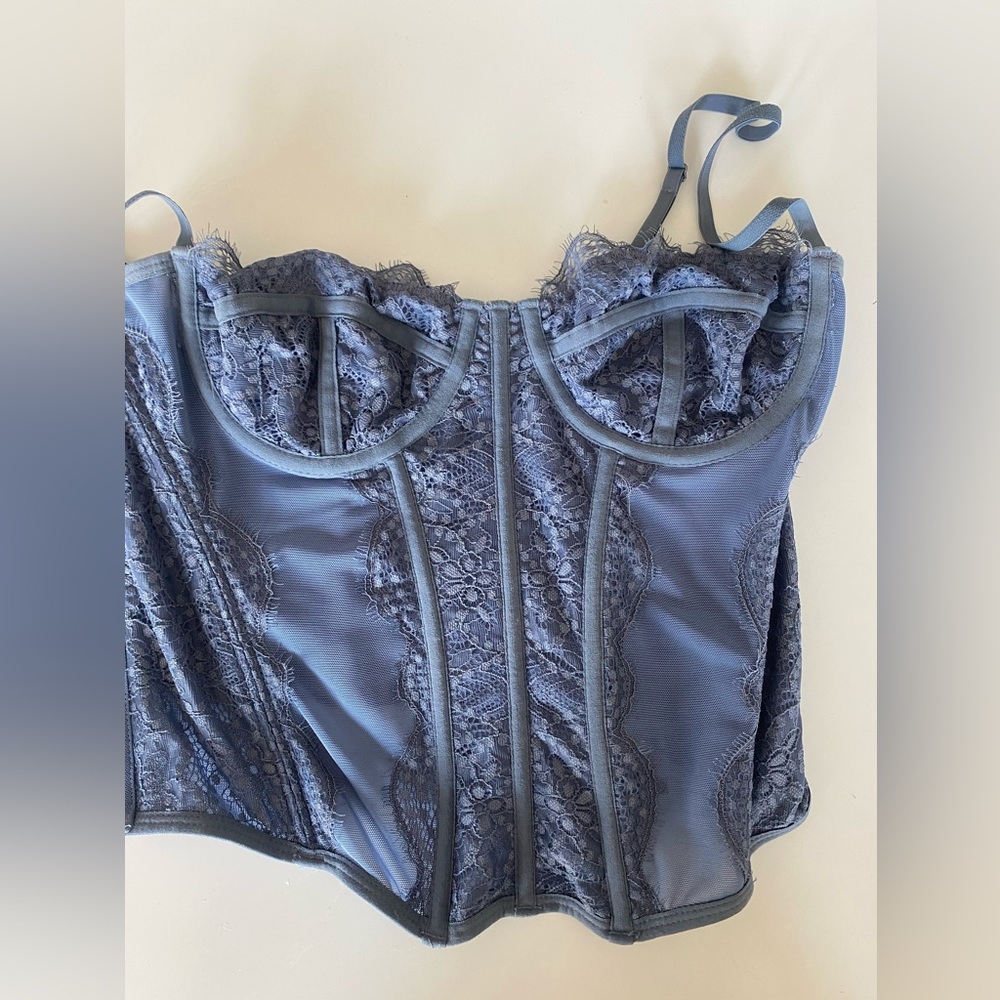 Lg Urban Outfitters Blue Corset Top